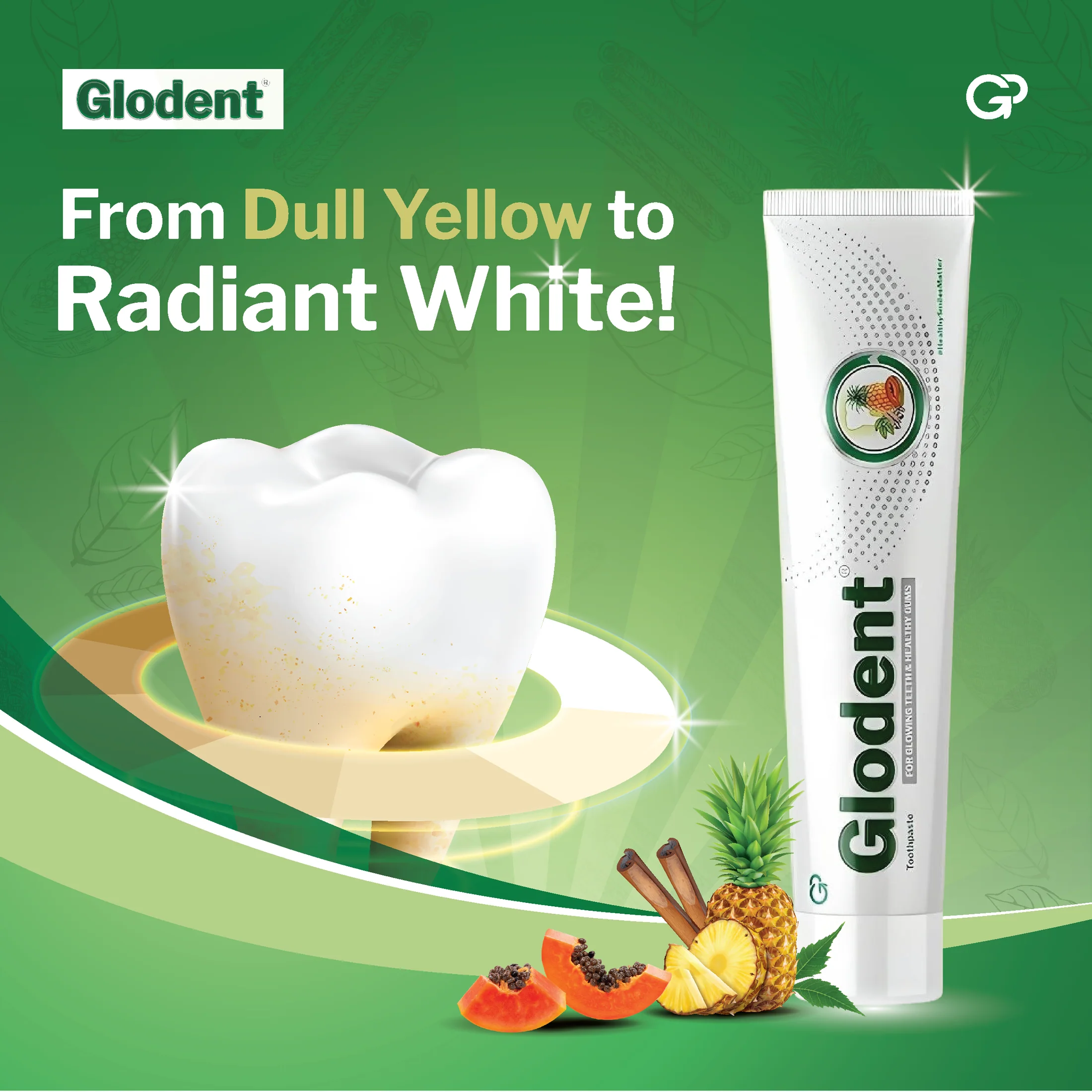 Glodent, Herbal oral care. Design by Smita.