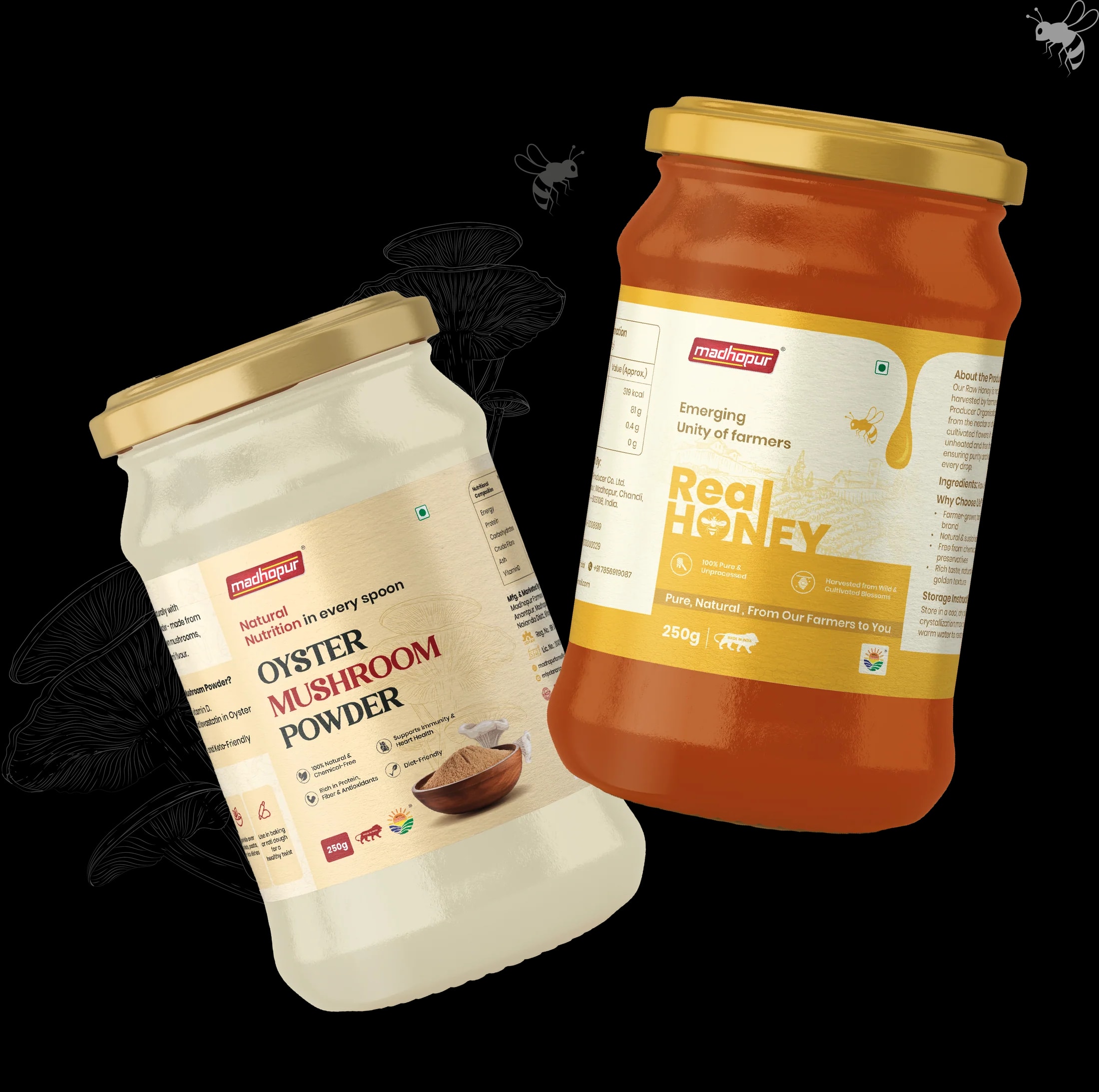 Madhopur, Honey and superfoods. Design by Smita.